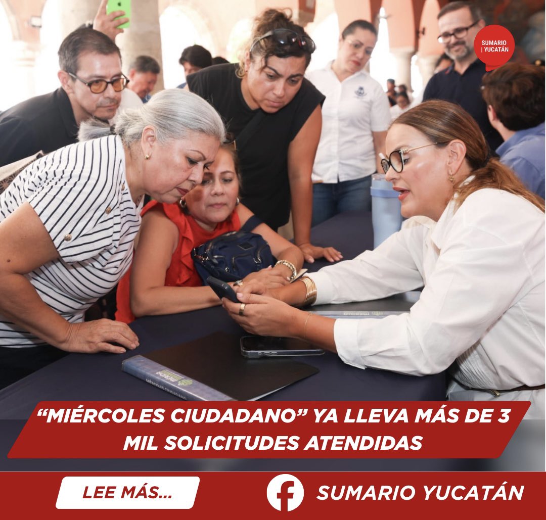sumario_yucatan's tweet photo. "MIÉRCOLES CIUDADANO" RECIBE, RESUELVE E INFORMA CON MÁS DE 3 MIL SOLICITUDES ATENDIDAS: https://t.co/BDEW8MtLRZ
@AyuntaMerida
@CeciliaPatronL
#MiercolesCiudadano
#SOLICITUDES
#respuestas
#meridayucatan
#periodismohiperlocal https://t.co/B06L5tdqdQ