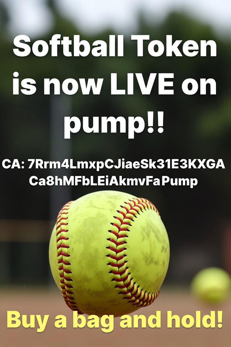 SoftballToken's tweet photo. @AltGemHunter $SoftballToken

X page: https://t.co/OI65KAYJOy

TG: https://t.co/GED96qa7Ec

Dexscreener: https://t.co/dJbKT6KHaV

Dextools: https://t.co/a3yHl3Kl5l

#SoftballToken #SolanaMemeCoin #Solana #MemeCoin #Altcoin #altcoins #Cryptocurrency #Crypto  #ElonMusk https://t.co/r5tz50EOih
