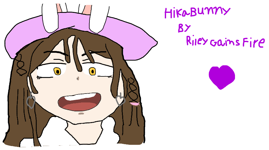 Riley42987's tweet photo. Here's the next Art I did yesterday on the same stream I did for No. 3, this time No. 4 is HikaBunny! 💜🐇 https://t.co/1YhPVg4x7P