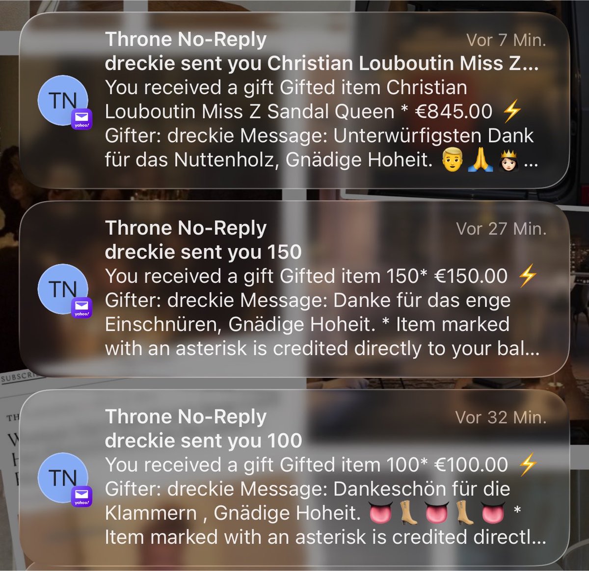 All444June's tweet photo. There’s no punishment harsh enough to make up for being a lustful loser!

1000 on throne next and bust yourself harder for being a disappointment. 

Breaking this wallet in until it learns from its mistakes. ⛓️‍💥 https://t.co/LQRsJtP6dw