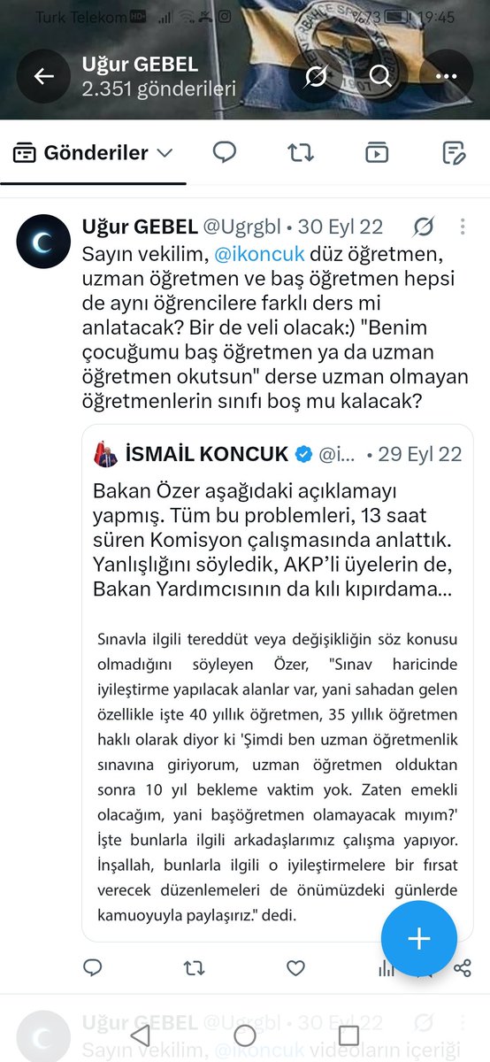 Ugrgbl's tweet photo. @fydoraz @ogretmensitemiz Ömk ilk çıktığında iptal edemeyen 20 yıllık sendikamdan istifa ettim. Geçmiş tarihlerde Twitter'da atılan twitlerden bazıları... Eğitim fakültesini bitiren herkes "öğretmendir." akadamiye hiç gerek yoktur, Erdem Bey. Aklı başında her insan böyle düşünür... https://t.co/TFHWd0hDtr