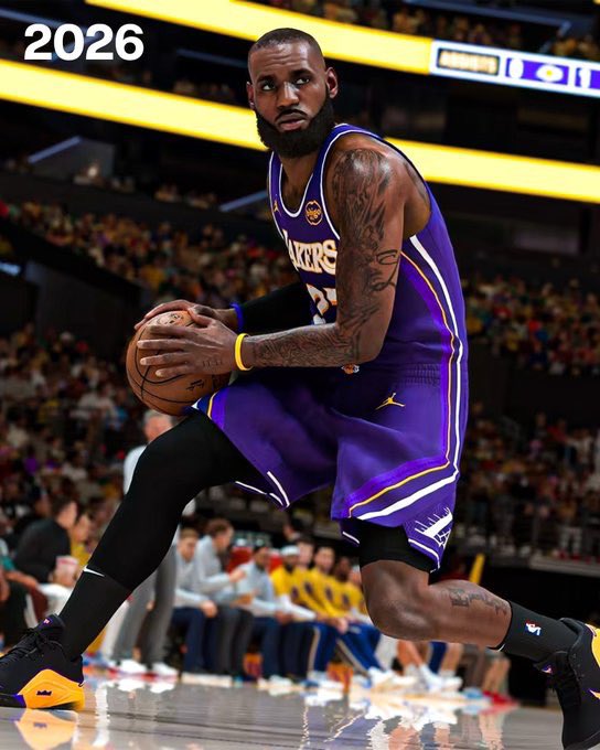 Kulturlesite_'s tweet photo. L’évolution de Lebron James dans les jeux vidéos 😭

(2003)                                        (2026) https://t.co/3eZyjTWgOG