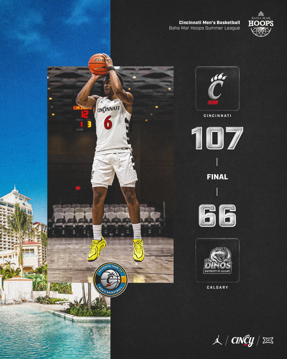 GoBearcatsMBB's tweet photo. That'll do it from the Bahamas. 🇧🇸 https://t.co/MLOc0JMS3V
