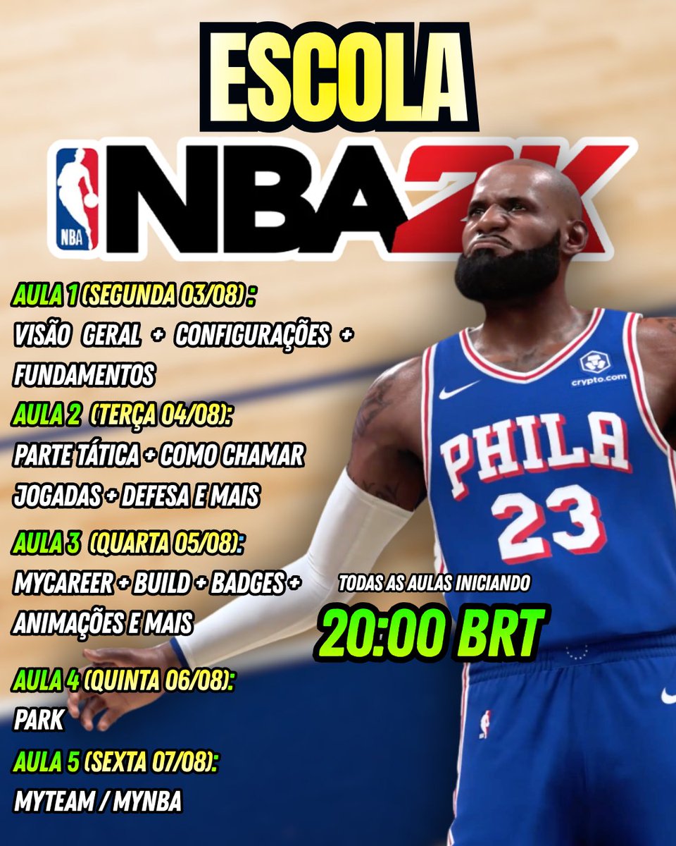vicelli25's tweet photo. ATENÇÃO! 

Pra facilitar pra vocês, as próximas 3 aulas da Escola NBA 2K (incluindo a de hoje do MyCAREER) serão transmitidas nas 3 Plataformas, incluindo o YouTube. 

Assim, caso não de tempo de editar, pelo menos fica em vídeo por lá também as aulas pra vocês.

Fica legal? https://t.co/qTGzdqePJD