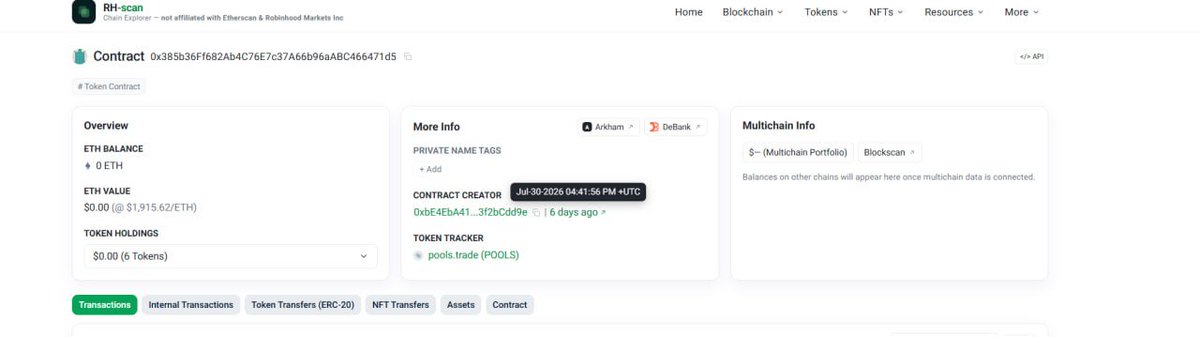 Rinkirinto11's tweet photo. @taozihaoll @TradePools @haydenzadams First token on poolstrade
0x6a65ec9022916e8c3ec6bf1c4312966156326bc2

Not this one
0x385b36ff682ab4c76e7c37a66b96aabc466471d5 https://t.co/ZQIZwhEqfH