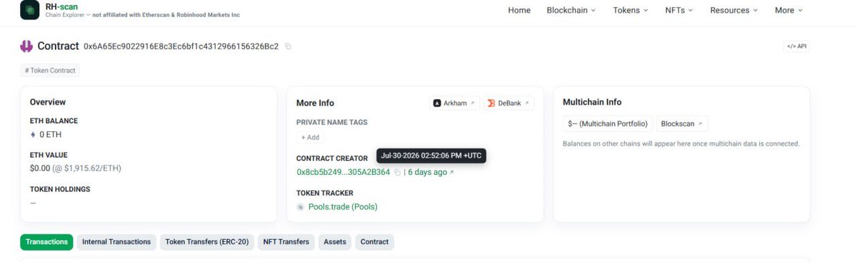Rinkirinto11's tweet photo. @taozihaoll @TradePools @haydenzadams First token on poolstrade
0x6a65ec9022916e8c3ec6bf1c4312966156326bc2

Not this one
0x385b36ff682ab4c76e7c37a66b96aabc466471d5 https://t.co/ZQIZwhEqfH