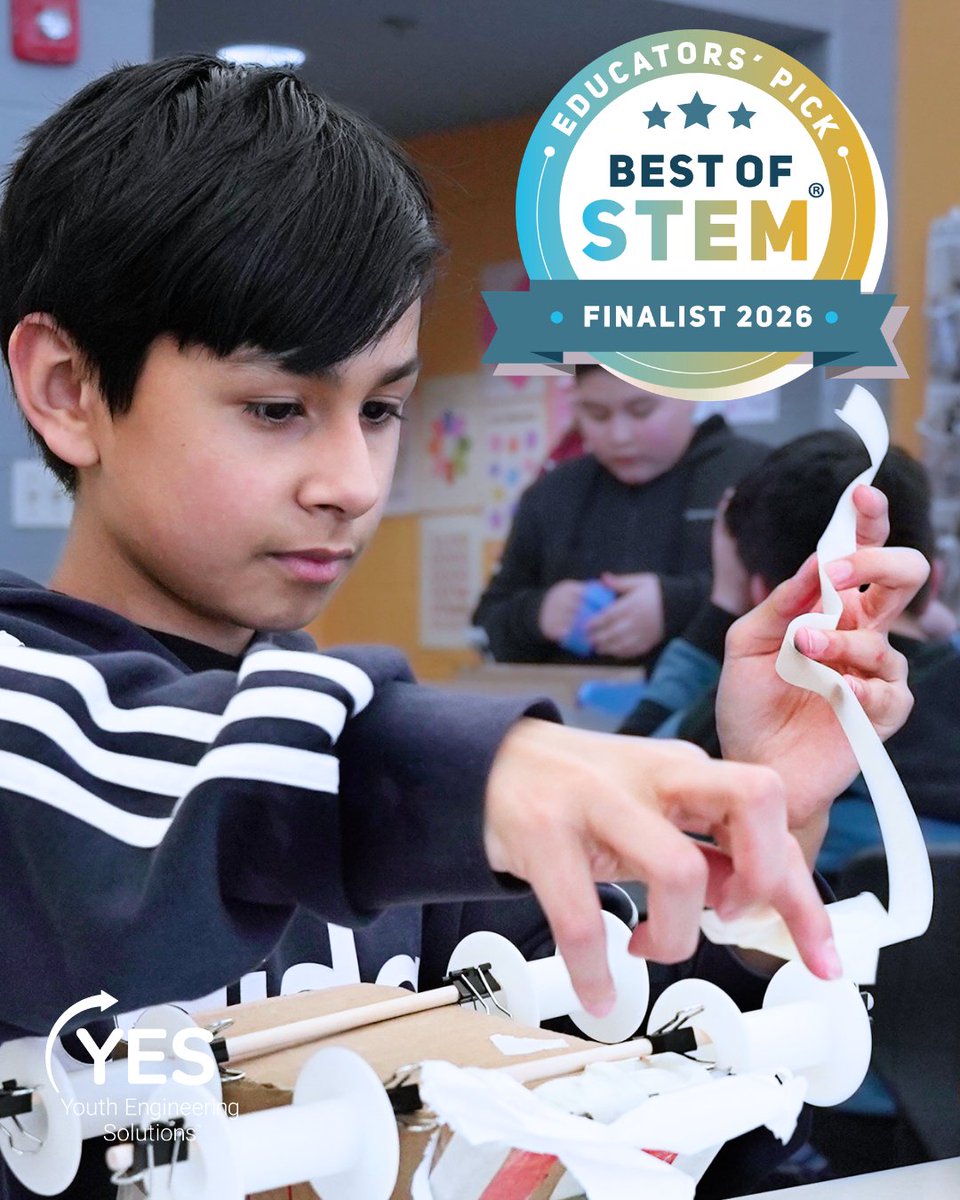 yesatmos's tweet photo. We're excited to share that we’ve been named a 2026 Best of STEM Finalist in 3 categories!
 * Hands-on STEM
 * Out-of-School Time
 * Middle School STEM

Thank you @BestofSTEM and a special thanks to @MathWorks for supporting YES Middle School curriculum. 

#MathWorks #BestOfSTEM https://t.co/av1i7mZ7hY