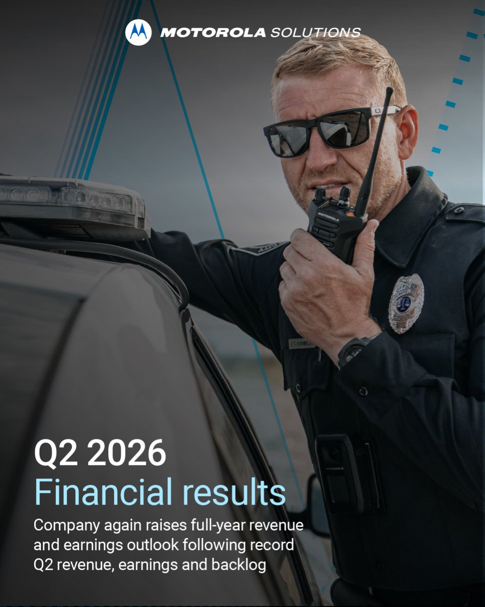 MotoSolutions's tweet photo. Today we announced our Q2 2026 financial results: https://t.co/6qFvGvL1ml https://t.co/hb0tiXBKcF