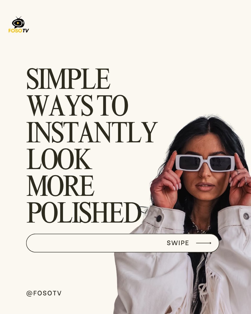 FosoTv's tweet photo. Want to improve your fashion game? Slide through to see Simple Ways to Instantly Look
More Polished ✨✨
Follow us for more fashion tips.
#fosotv #fashiontips #fashion #modernfashion #fashioncontent https://t.co/BPT1i6ztO7