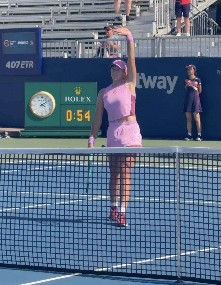 TheTennisLetter's tweet photo. Andreeva d. Pliskova 6-0 6-2 in Toronto

Clinical performance from Mirra.

Things have slowed down a bit since  she won Roland Garros... but she looks recharged again.

✅Won 9 of last 11 matches
✅39th win of 2026

Big win over a former finalist here.

❤ https://t.co/8q1DC51KXw