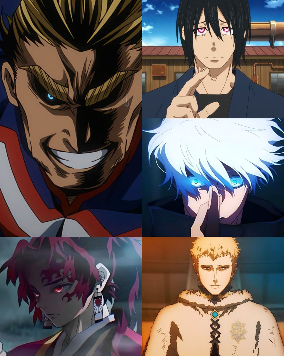 MarkyVoorhees's tweet photo. ¿Quien tiene mejor escritura sobre el concepto de "El más fuerte"? 

Aquí van a hacer un top 5 ordenandolos del mejor escrito al más flojo en escritura, All Might 🆚️ Benimaru 🆚️ Gojo 🆚️ Yoriichi 🆚️ Julius https://t.co/nYwkD4LWSe