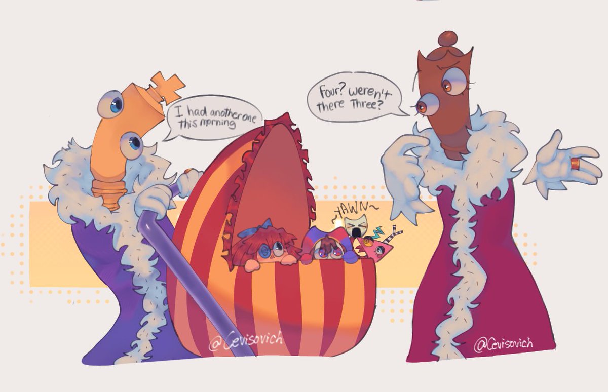 cevisovich's tweet photo. He's so proud✨
#tadc #tadcfanart #tadckingerxquennie #tadcjax #jaxfanart #theamazingdigitalcircus #tadckinger #tadcquennie https://t.co/eJR7KYPGbV