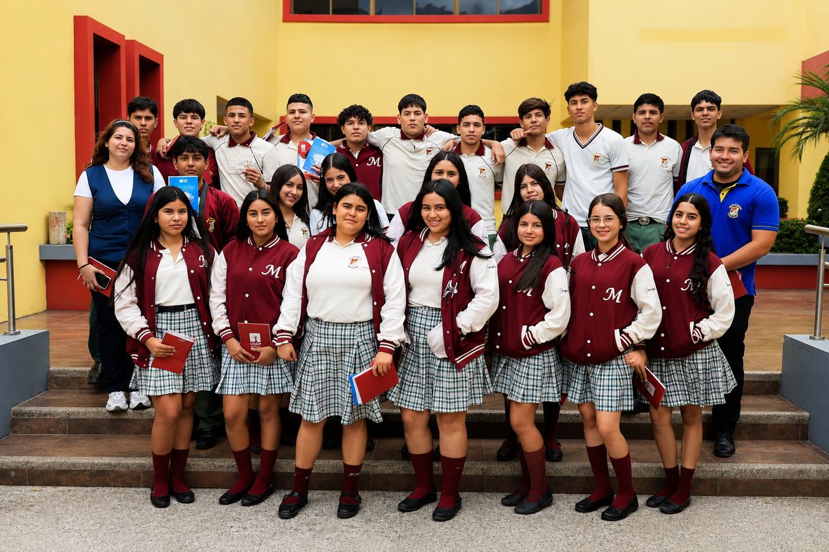 USGPOFICIAL's tweet photo. 🏫✨ Recibimos con entusiasmo a los estudiantes de la Unidad Educativa Jesús de María, quienes recorrieron la #USGP y conocieron nuestros espacios de formación, viviendo de cerca la experiencia de ser parte de la comunidad gregoriana ❤️.

#VisitaEstudiantil #ComunidadGregoriana #CampusTour