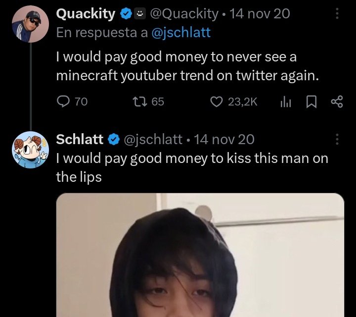 quakitiny's tweet photo. Estaba stalkeando y pillé 5 veces en las que Jschlatt usó esta foto en contextos con 0 sentido 😭😭😭 

+ https://t.co/kqemc0ydoF