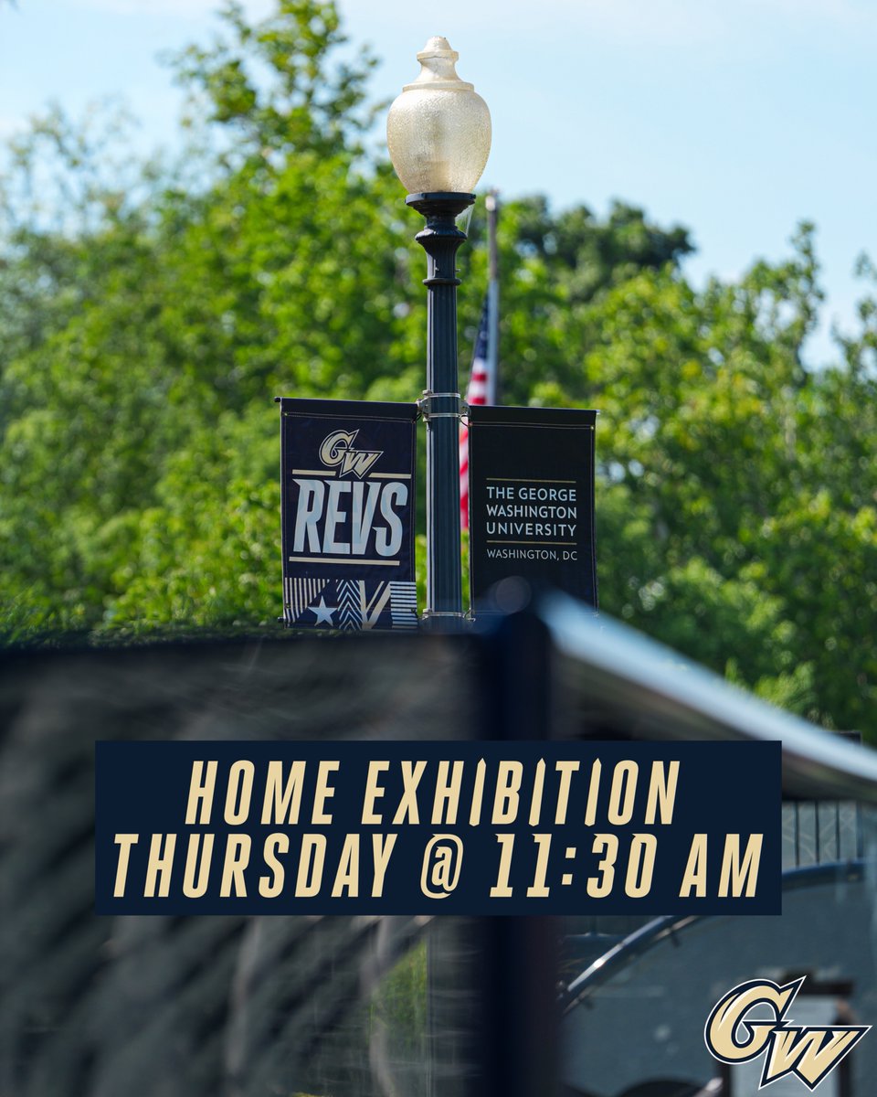 GWMensSoccer's tweet photo. TOMORROW! ⚽️
Get your first look at the 2026 #Revolutionaries in our first exhibition match, open and FREE to the public. #RaiseHigh https://t.co/zkm70JmJxi