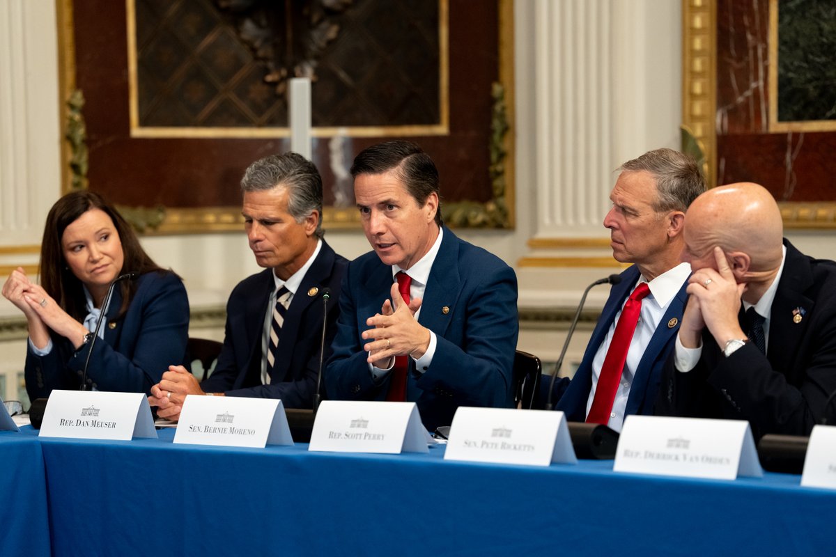 RepScottPerry's tweet photo. Thanks to @VP Vice President JD Vance for asking me to the table at the White House Fraud Task Force today, to discuss the Trump Administration’s historic effort to crush this crime around our Nation.

One of the reasons I was asked was because of my relentless call not only to stop the hemorrhaging of fraud, waste, and abuse plaguing our Nation, but to seek justice from those who perpetrate it against the American Taxpayers.