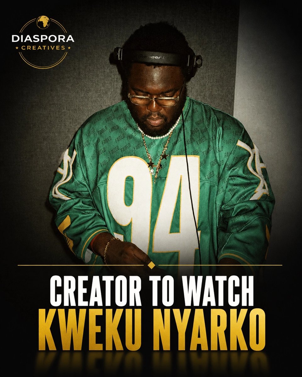 DiasporaCreativ's tweet photo. Creator to Watch: KWEKU NYARKO 🇺🇸🇬🇭

Founder of Beats Without Borders, @kweku.nyc connects New York’s underground electronic and Amapiano scene through sound.

#DiasporaCreatives #CreatorToWatch #KwekuNyarko https://t.co/8GGwngueaX