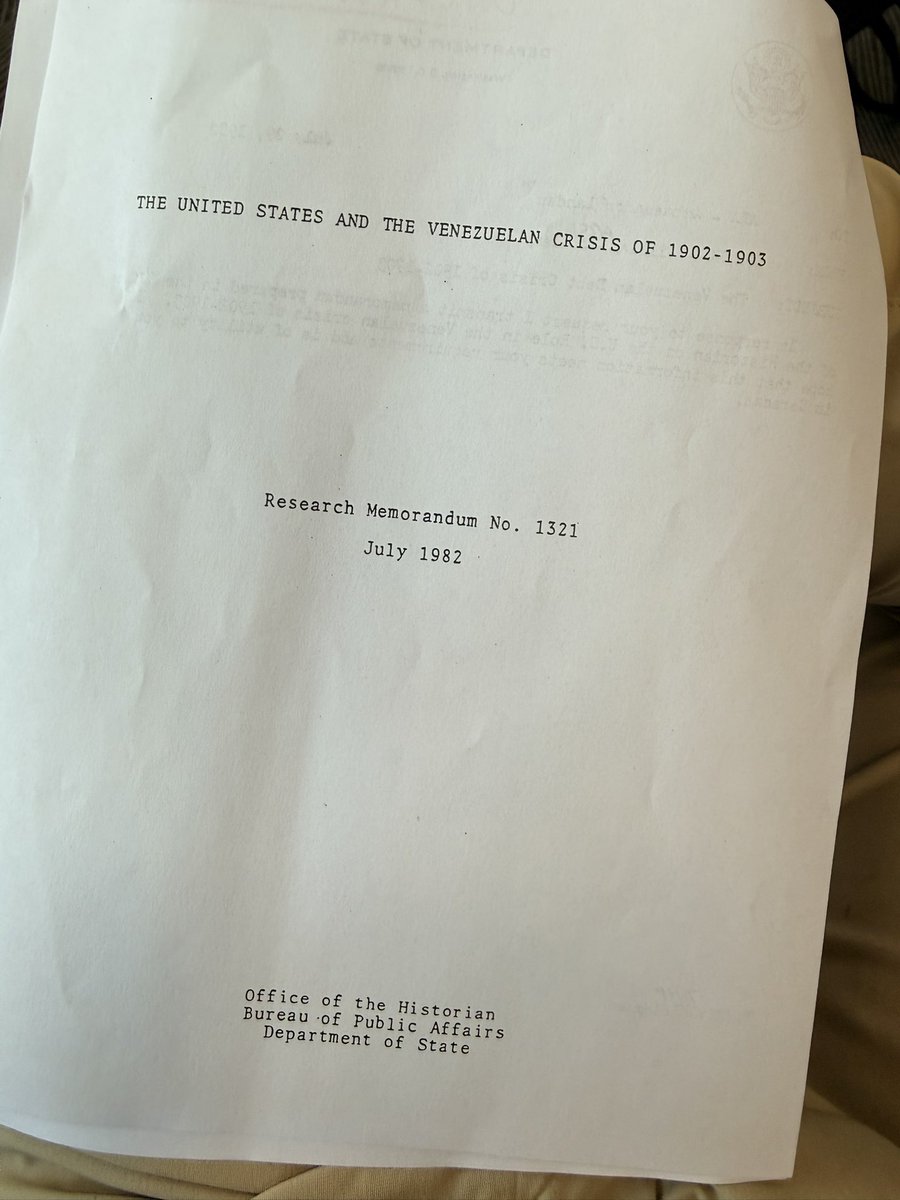 DeputySecState's tweet photo. I inherited from my late father a great passion and respect for history. In my current job, I find it helpful to consult historical antecedents to see how our predecessors addressed issues that may hold lessons for today. In this regard, few things have moved me more than running across a historical analysis of the Venezuelan debt crisis of 1902-03 commissioned by my father in 1982 as he headed to Caracas as US Ambassador. This apple didn’t fall far from the tree.