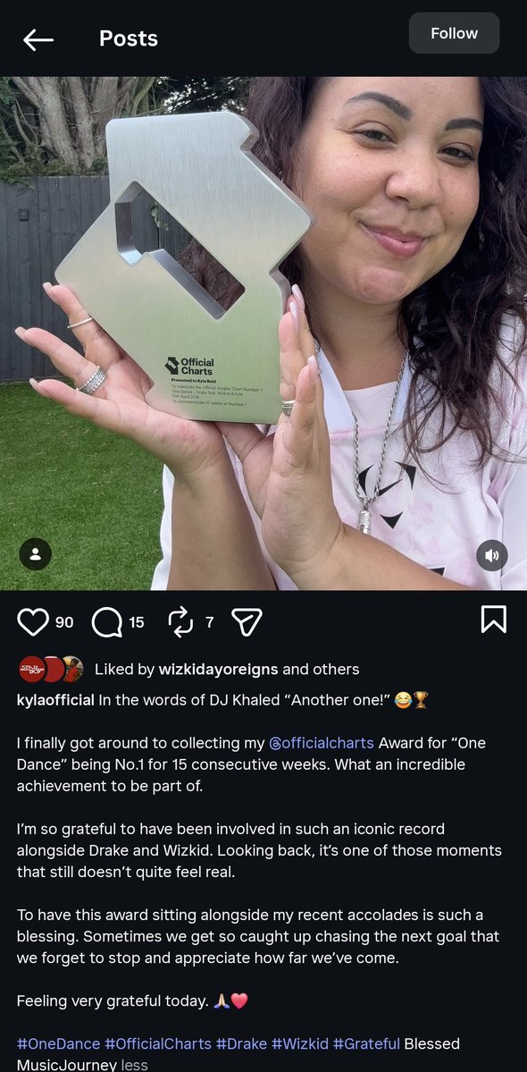 Mr_Md33_'s tweet photo. I'm so grateful to have been involved in such an iconic song with Drake &amp; Wizkid

  - Kyla via IG https://t.co/c3e1jw0wia
