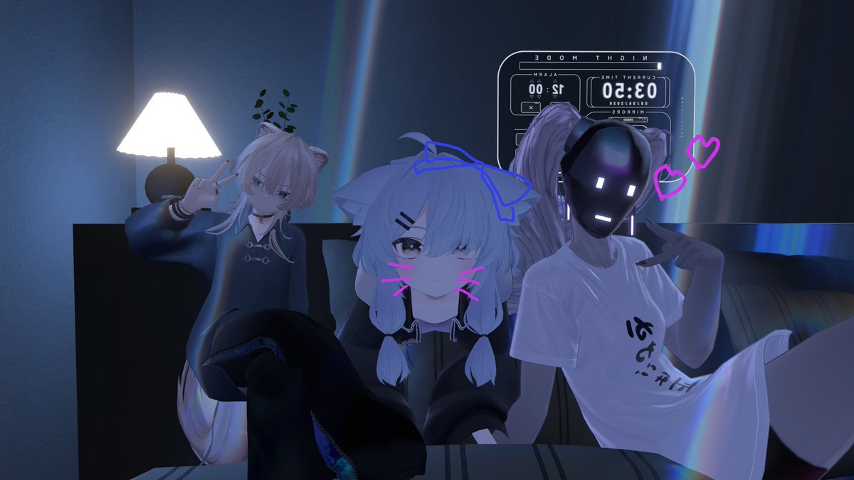 ato1240_vrc's tweet photo. じーびーえーさんへ
私に来て欲しかったそうで、かわいい落書きしといたよー
今度は起きてる時に会いましょー https://t.co/QoZgHSjPUB
