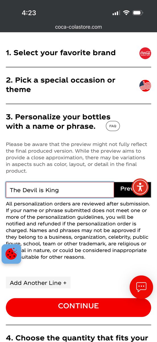 aprilm902's tweet photo. @DisrespectedThe Tried these and @CocaCola appears to have fixed it.  They always only discriminate towards Christians until they are called out. https://t.co/ydEDAMpC9V