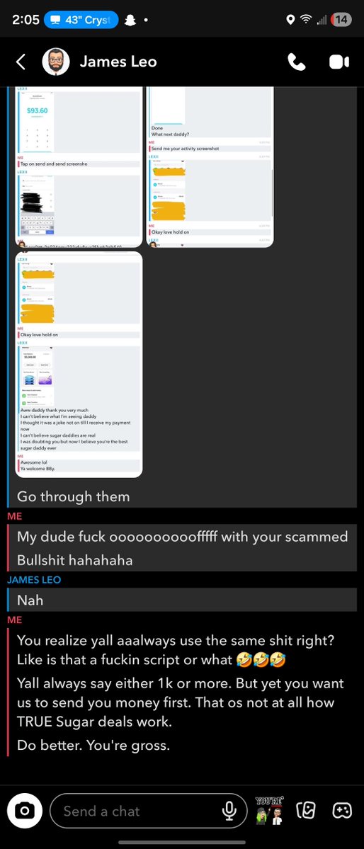 Chibigoblin1's tweet photo. Yall scammers really do need a new script. Its all basically the same thing. Try something new. 
All my girlies be careful out there. 
True daddies will never ask you to pay them any type of money before giving your tributes/allowance. Please don't fall for this ish https://t.co/BgM0z2sHTd