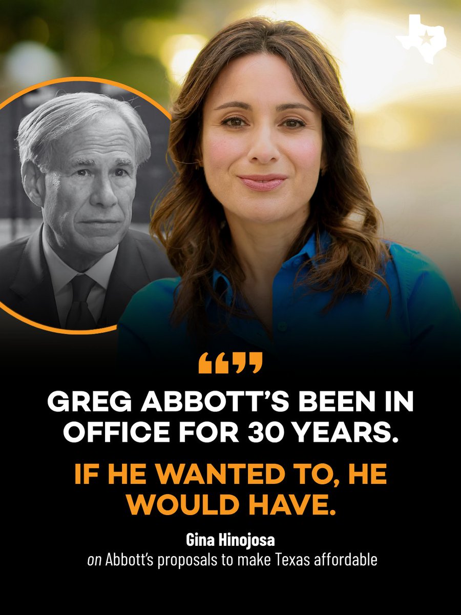 texasdemocrats's tweet photo. After three decades in statewide office, Greg Abbott suddenly has plans to “keep Texas affordable.” What’s he been doing for the past 30 years? https://t.co/JCK5AHiXRn