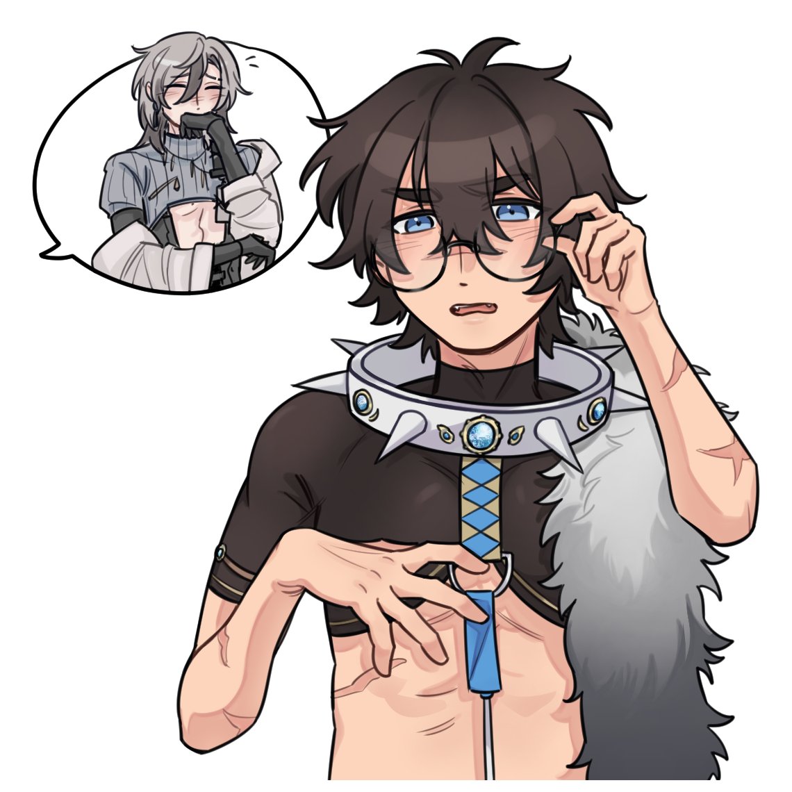 sealdango's tweet photo. trying big bro's glasses https://t.co/jOH8pc78nJ
