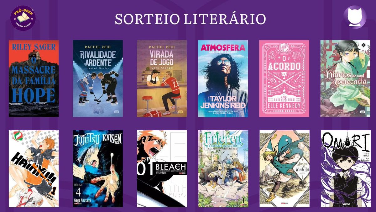 ProGeekPromos's tweet photo. 🔮 SORTEIO EM PARCERIA

🏆 Prêmio: 1 livro/mangá do banner ou R$40 via p1x

⤵️ Regras:
→ Seguir @ProGeekPromos e @clubeoraculo
→ Dar RT e curtir esse tweet;
→ comentar o prêmio que deseja.

🗓 Resultado: 09/08 https://t.co/tzean8GINg