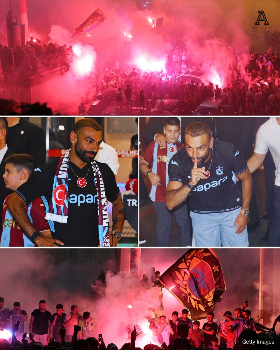 TheAthleticFC's tweet photo. Mohamed Salah received quite the welcome in Trabzon... https://t.co/hYKRRgxH1K