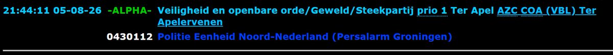 Steekpartij bij AZC locatie in Ter Apel