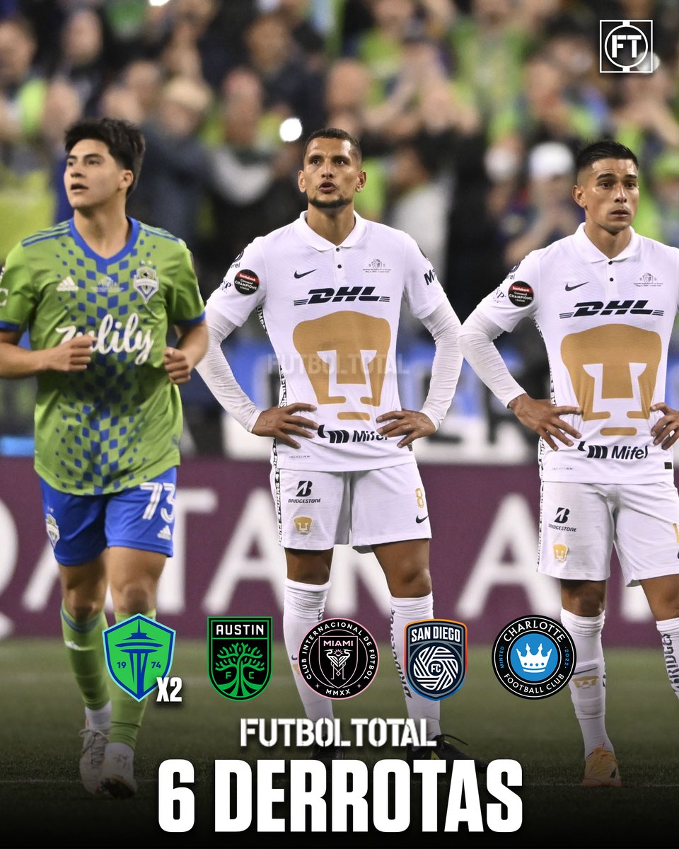 futboltotal's tweet photo. NO PUEDEN ❌

El balance de Pumas ante equipos de MLS es negativo y los números hablan.

🤔 Desde la final de la CONCACAF de 2022, ha enfrentado 15 equipos de la liga estadounidense, y aunque ha conseguido victorias, algunas son irrelevantes. https://t.co/0b0uCwGxAr