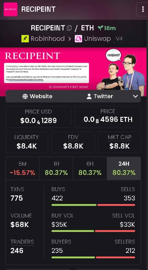 RECIPEINT_UNI's tweet photo. Dex Paid!

https://t.co/kXNPhsZ9s1 https://t.co/NnTUyTqGSO