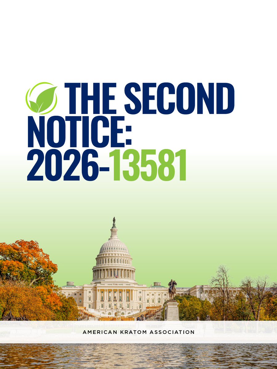 TheKratomAssn's tweet photo. Federal Register document 2026-13581 sets out the Drug Enforcement Administration's intent to temporarily schedule Mitragynine Pseudoindoxyl (MP), MGM-15, and MGM-16. https://t.co/0lZZTEQ6bs