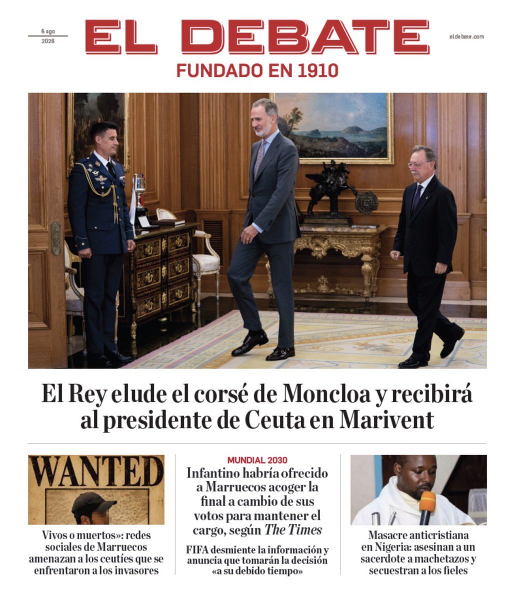 osfernand's tweet photo. El Rey le manda un mensaje a Sánchez: podrás impedirme ir a Ceuta, pero no podrás evitar que Ceuta venga a verme https://t.co/enkUY438Zo
