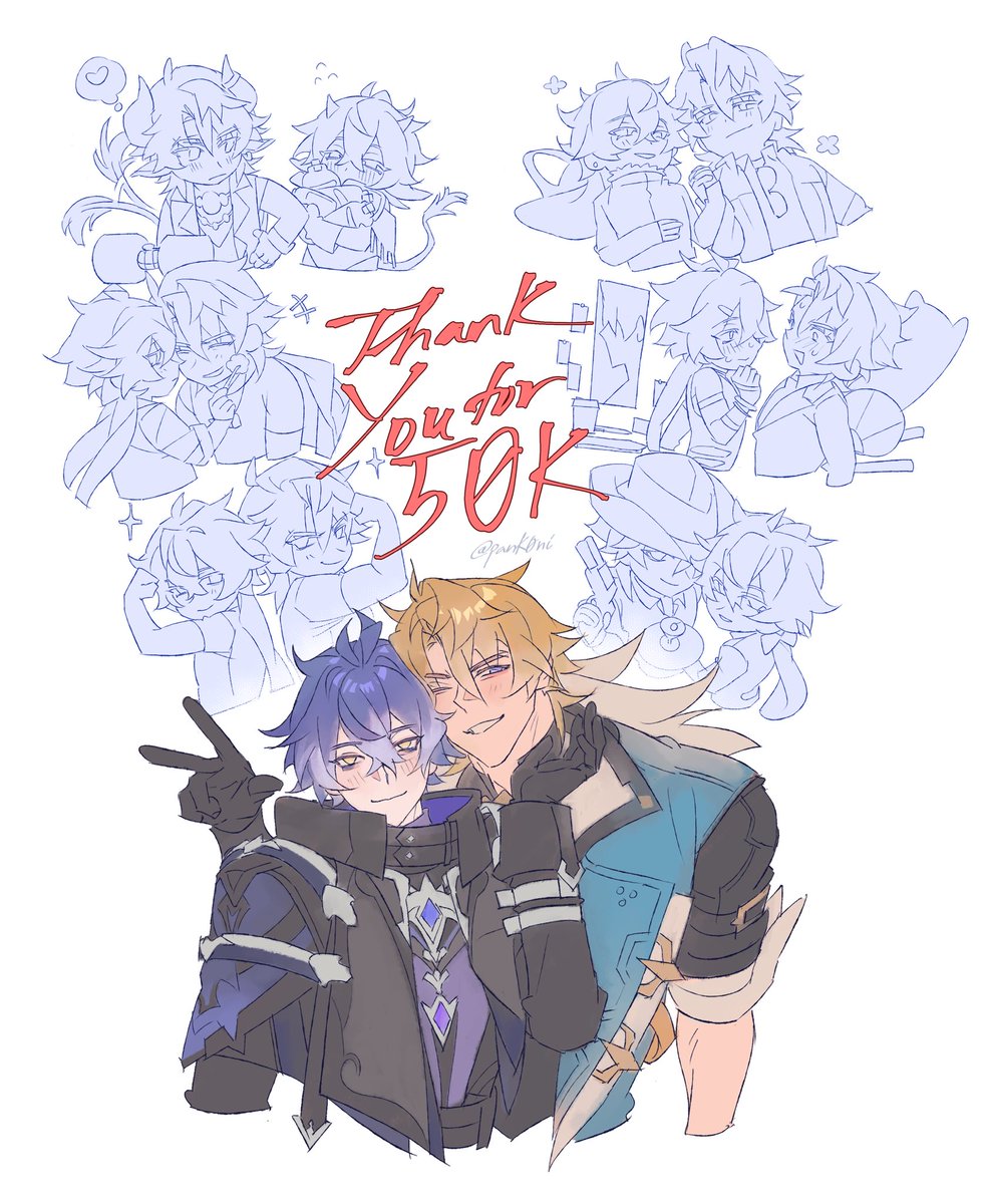 panK0ni's tweet photo. WE REACHED 50K ITS INSANE heres a little celebration art and a few(not really) words from yours truly❤️ https://t.co/hgaIC7MJ2b