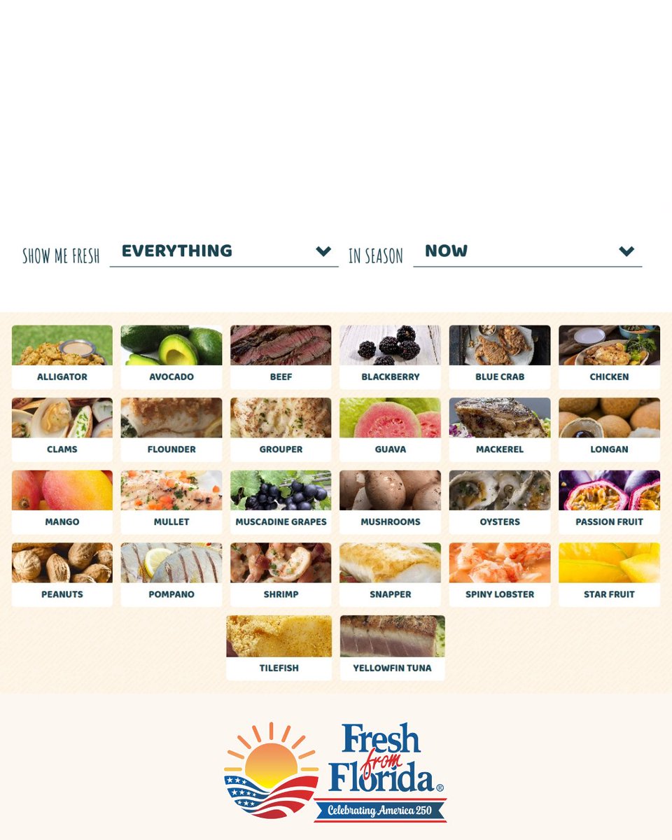 freshfromFL's tweet photo. Head to https://t.co/5ag7nom1Y5 to see what's in season for August! https://t.co/A2KHwTyVEa