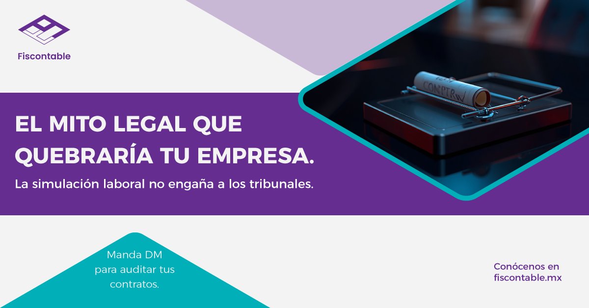 EVSAFiscontable's tweet photo. ⚖️ CEOs y RRHH: Renovar contratos de "28 días" para evitar que el empleado genere antigüedad es un mito que te hará perder cualquier demanda. 🛑
La LFT castiga la simulación laboral. Evita multas y liquidaciones millonarias.
Manda DM a @EVSAFiscontable y blinda tu empresa. 🛡️ https://t.co/Y7i5w3YZ6M