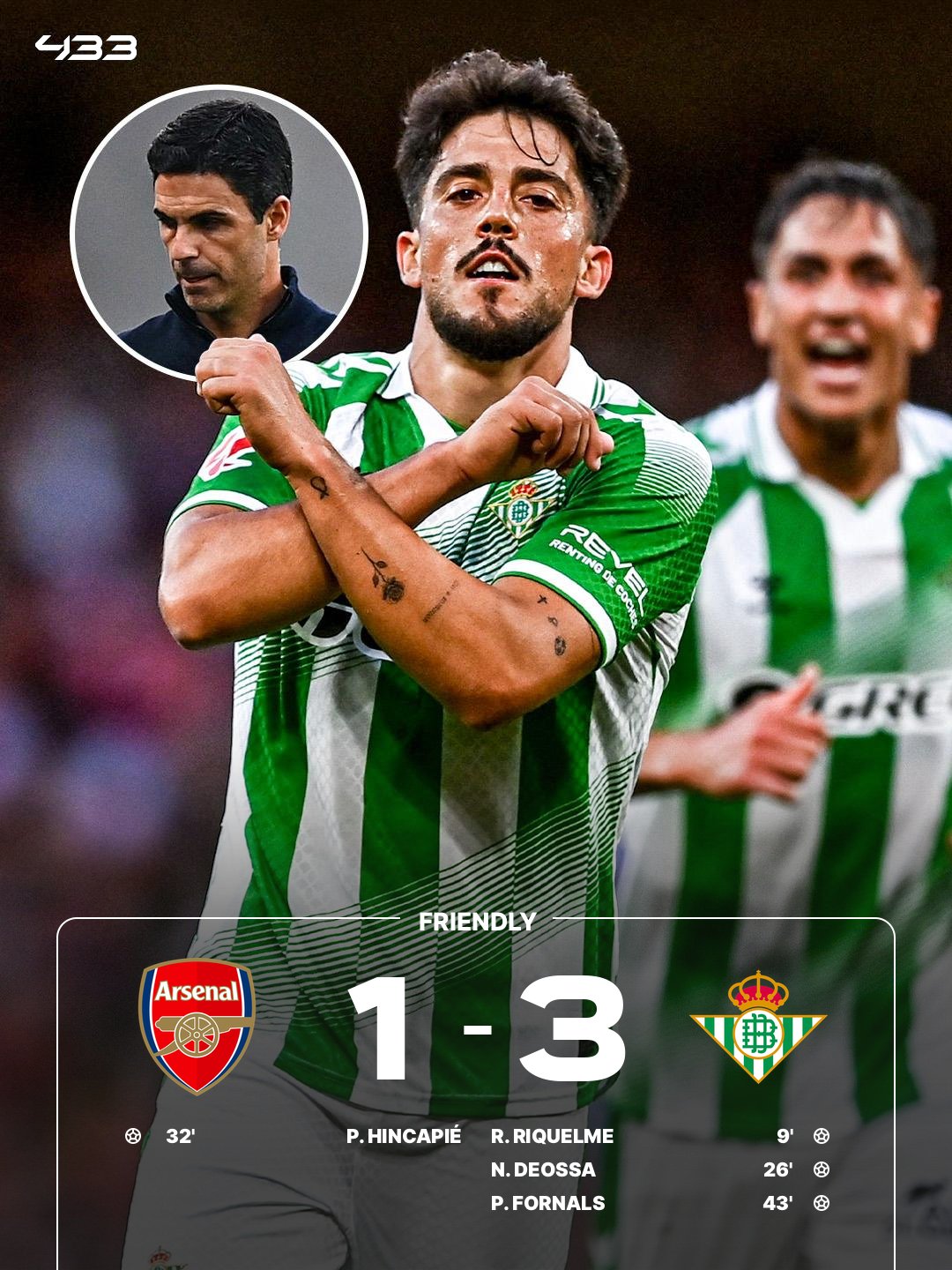 Arsenal 1-3 Real Betis | Friendly