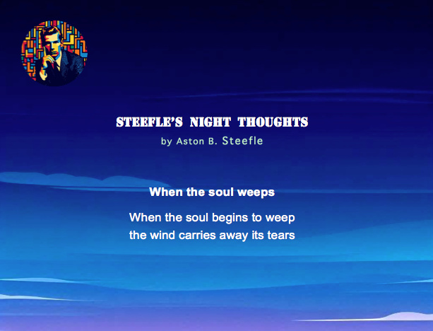 steefle's tweet photo. Steefle’s Night Thoughts
'When the soul weeps'
#NightThoughts #Poetry #Poems #Poet #Author #PoetryCommunity #PoetryLovers #Words #Writer #WordsOfLove #Haiku #Senryu #PoemsForYou #LateNightPoetry #Steefle https://t.co/NF86bNlkHh