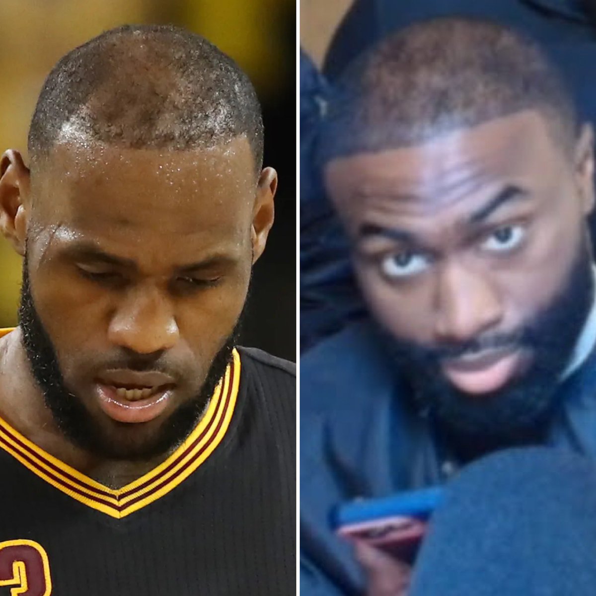 rayraysplit's tweet photo. I happened to put on @SportsRadioWIP, and Ike Reese just called the LeBron-Jaylen Brown-led Sixers the “Rogaine Team.” ☠️ https://t.co/6k6PaU3jjy