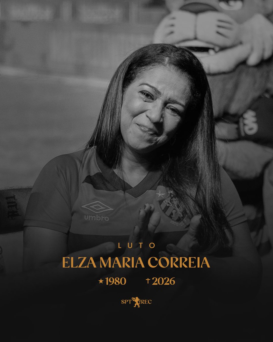 sportrecife's tweet photo. O Sport Club do Recife recebeu com muita tristeza a notícia do falecimento de Elza Correia, de 46 anos, em decorrência de um câncer de mama. 

Durante a luta contra a doença, ela realizava todas as sessões de quimioterapia com a camisa rubro-negra e só avisou ao filho do diagnóstico na Ilha do Retiro. 

Nossas condolências aos amigos e familiares neste momento tão difícil.