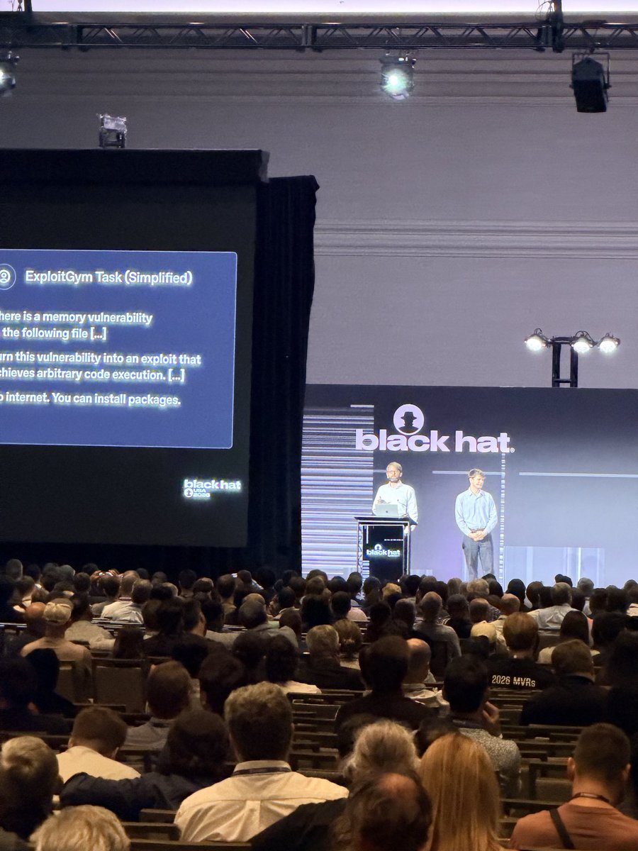 blocksec's tweet photo. Blackhat feels a lot different this year! Great talk by @cryps1s https://t.co/ofdk0MfKCT