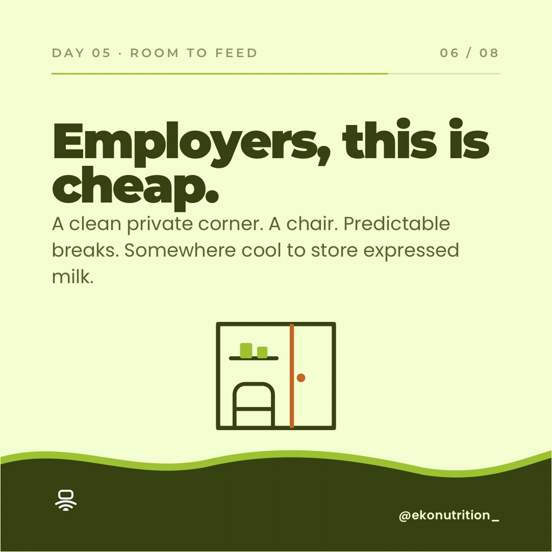 ekonutrition_'s tweet photo. But only 12 of Nigeria's 36 states plus the FCT currently offer paid maternity leave of up to six months (UNICEF Nigeria, 2025).
And it's not just office workers. Market women and traders count too, you may not have an HR department, but you still have a right to feed. https://t.co/r83pyoKQfc