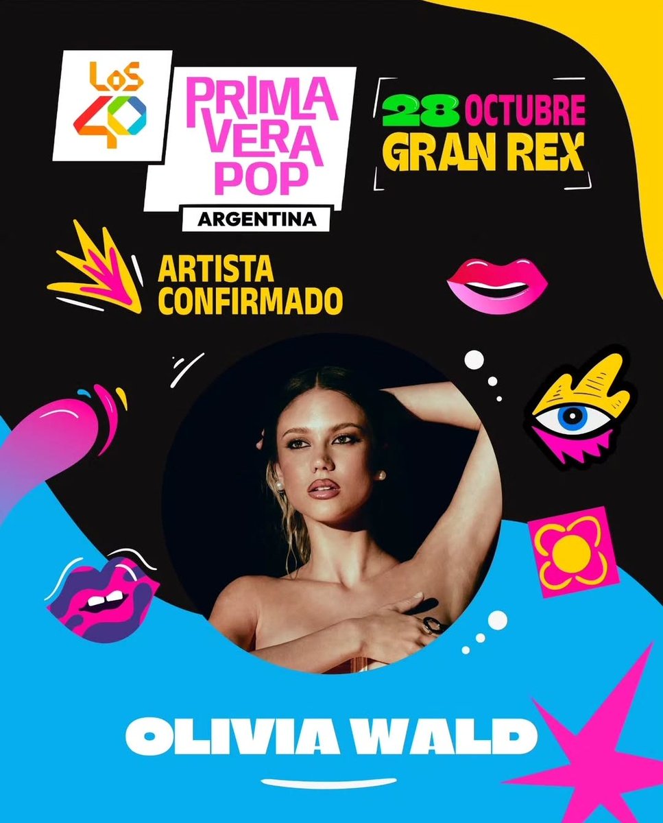 holi_quehace's tweet photo. ✨ Olivia Wald artista confirmada para el festival #LOS40PrimaveraPOP por primera vez a Argentina el Miércoles 28 de Octubre en el teatro Gran Rex ✨ https://t.co/kuke6V4EcP