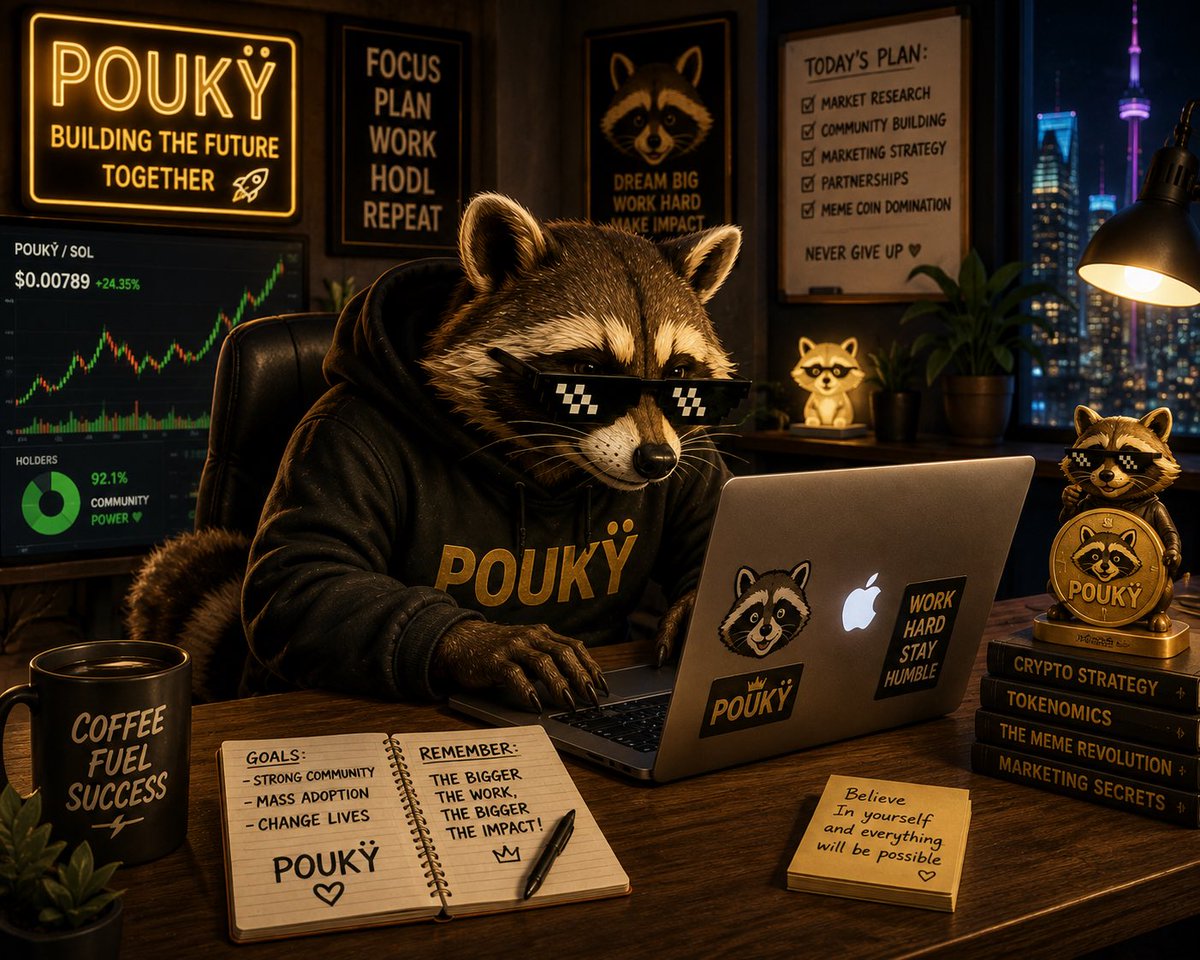Pouky_racoon's tweet photo. The raccoon is working hard to advance the upcoming developments very soon. https://t.co/Dwz0mspXjk
