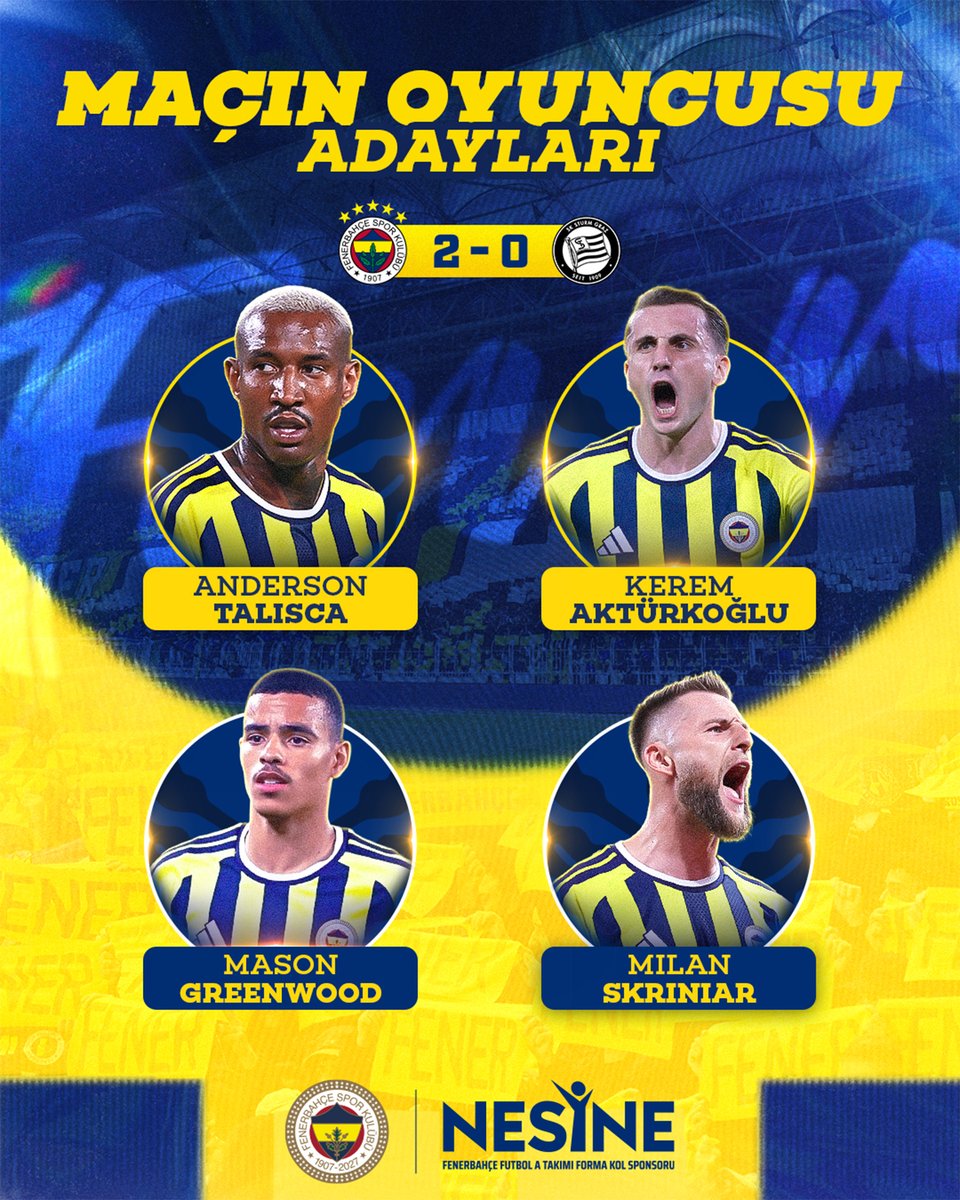 Fenerbahce's tweet photo. 🗳 @Nesinecom Maçın Oyuncusu oyunuz kime gidiyor? https://t.co/nLwEFCe08q