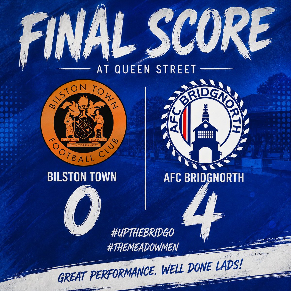 AFCBridgnorth's tweet photo. Up The Bridgo https://t.co/KgTVuOkdKp