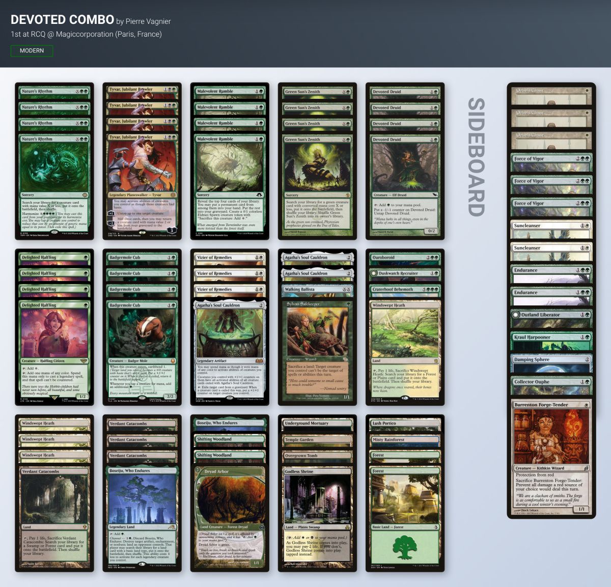 MTGdecks's tweet photo. ➡️ RCQ  @  Magiccorporation (Paris, France)

👥 38 players 🇫🇷 France

Winner:
🏆 Pierre Vagnier with Devoted Druid Combo

All the decklists:

https://t.co/sgDlmEhW5j

#mtg #mtgModern https://t.co/6MnuTiwG5J