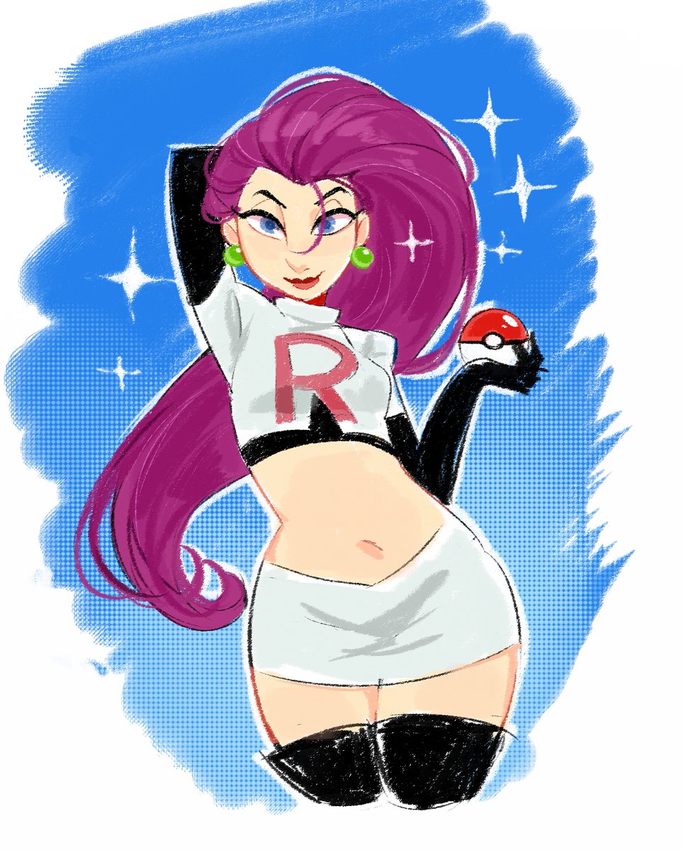 rawclapo's tweet photo. Just a quick little sketch of Jessie #pokemon https://t.co/p7VKbBYhl5